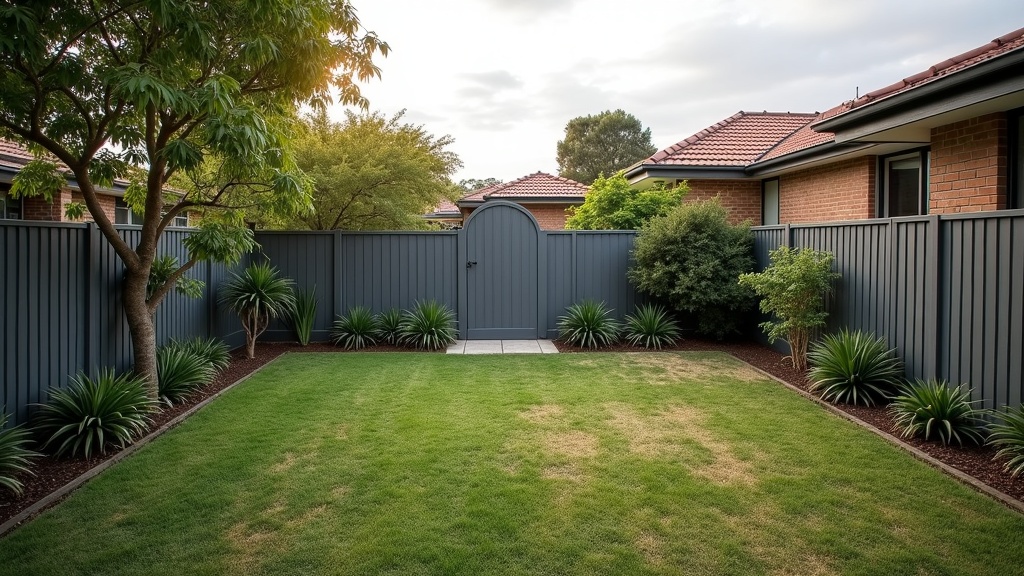 Plain backyard before