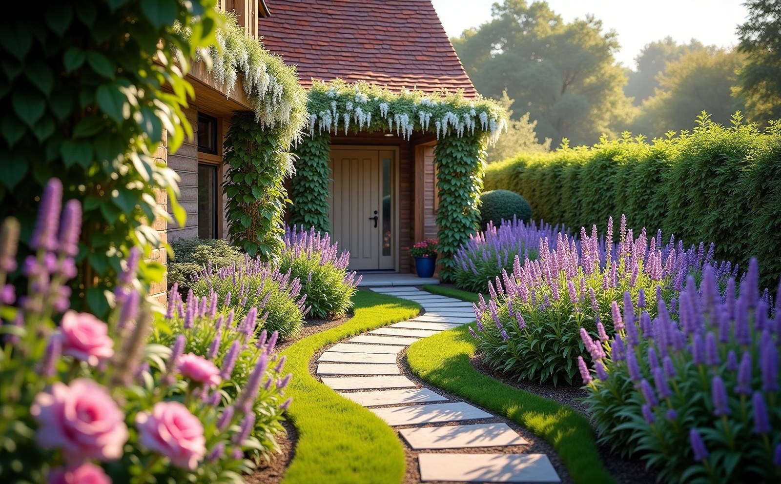English cottage garden render