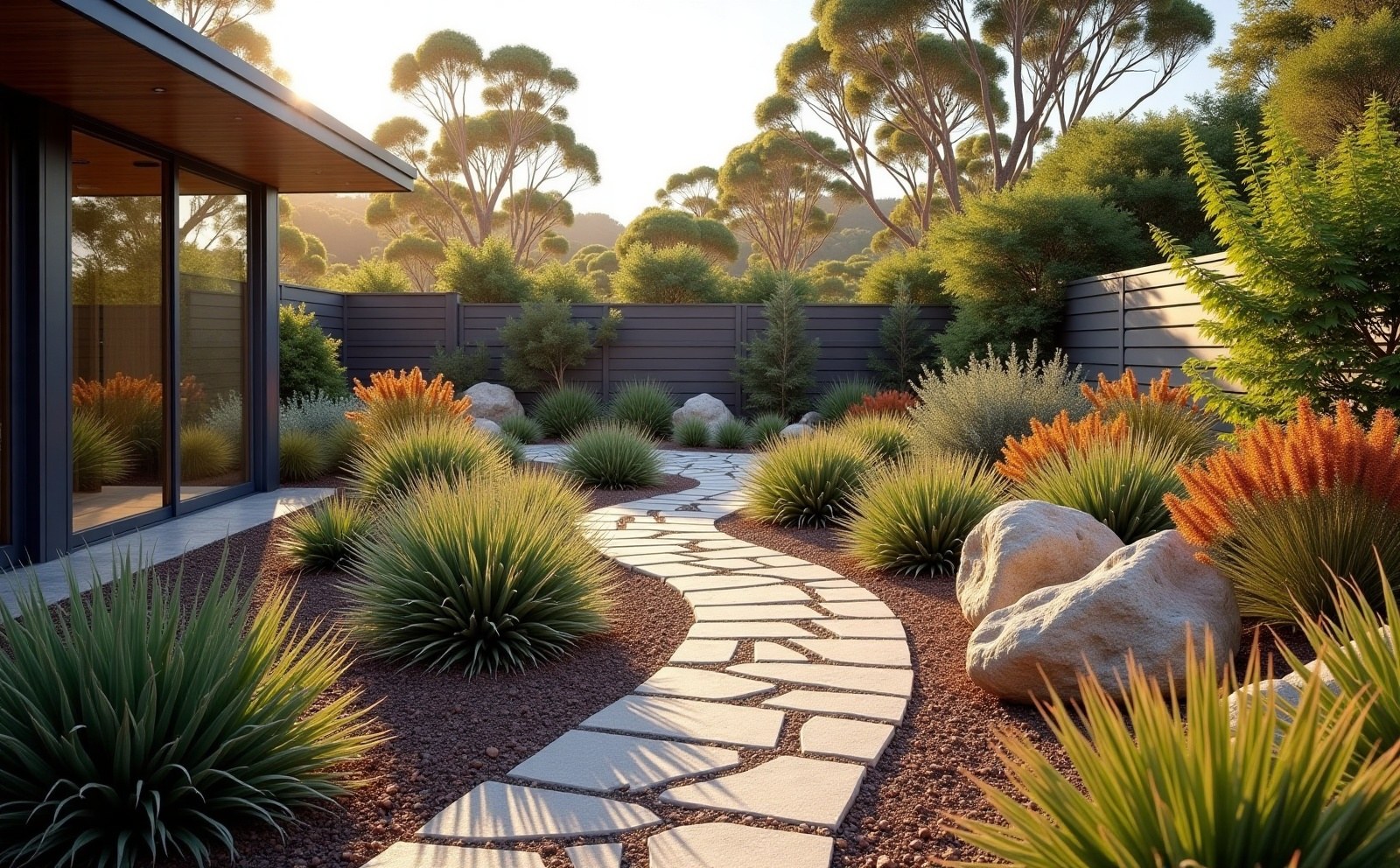 Native Australian garden render